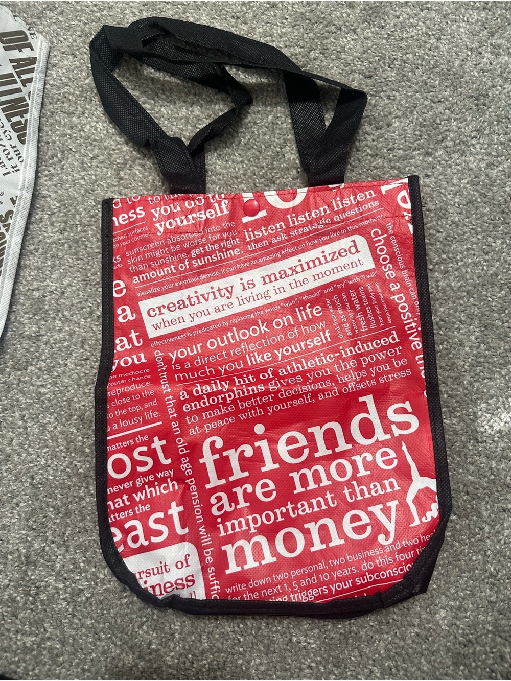 lululemon athletica Tote Bags with Text Print, multiple designs available.
